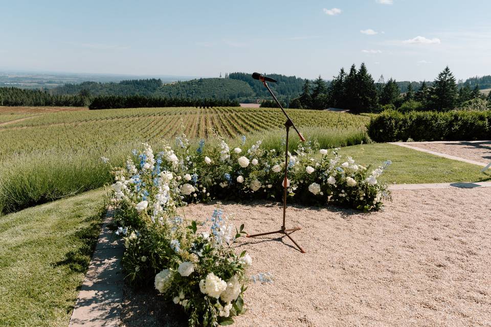 Ceremony overlooking the vines