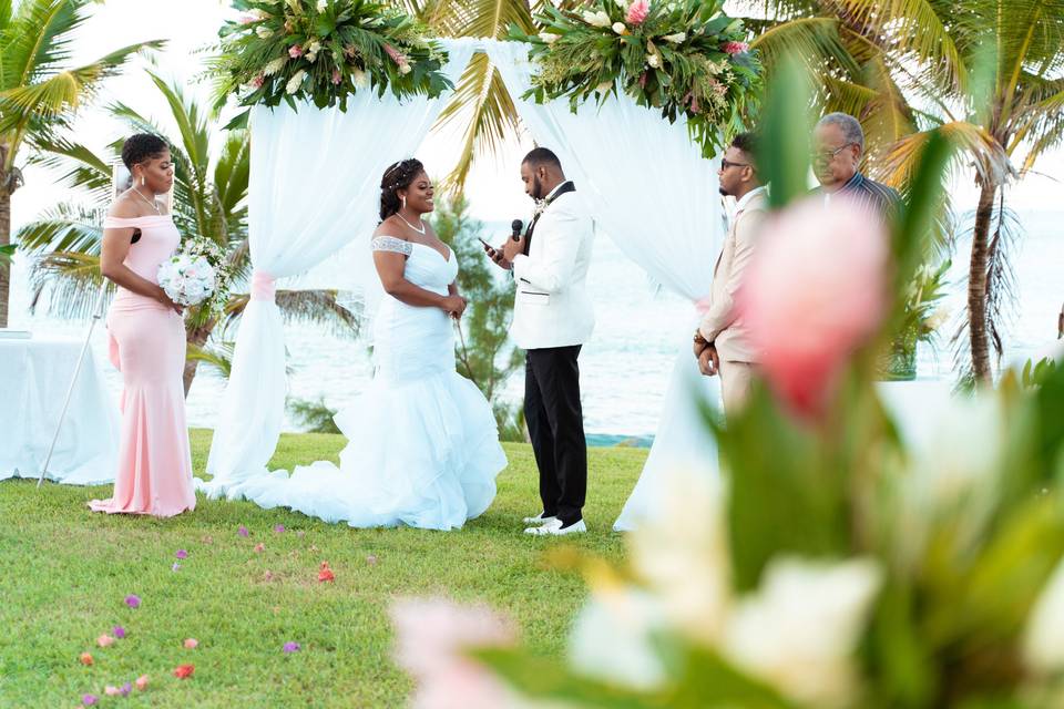 Cliffside garden wedding