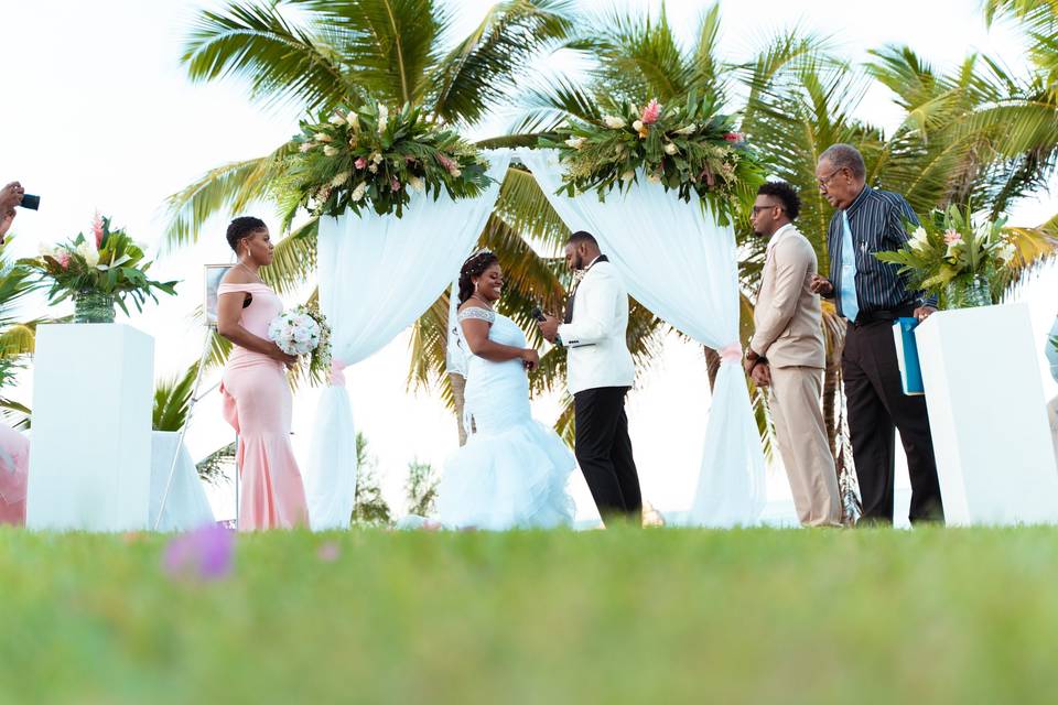 Cliffside garden wedding