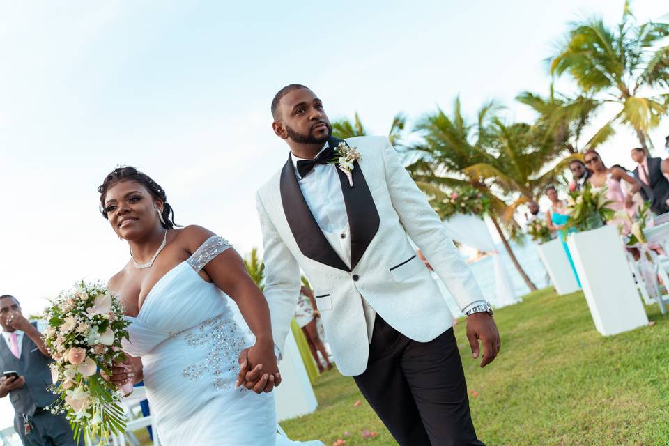 Cliffside garden wedding