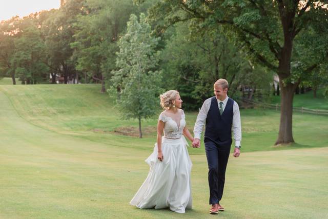 The bride and groom