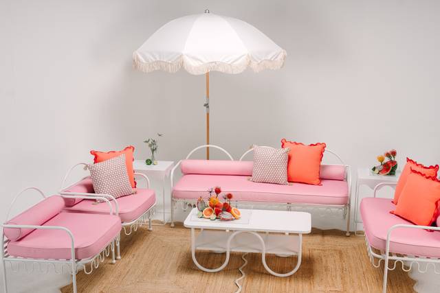 Pink Metal Lounge Area