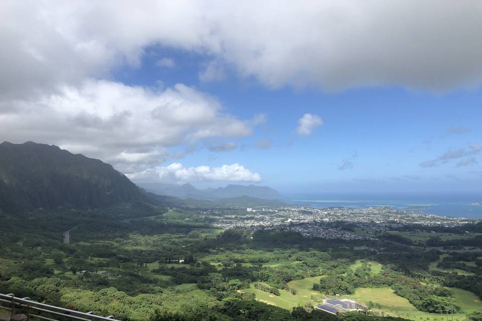 Kaneohe Coastline from Pali