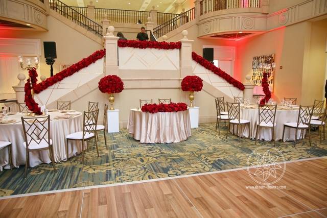 Stairway and Sweetheart table