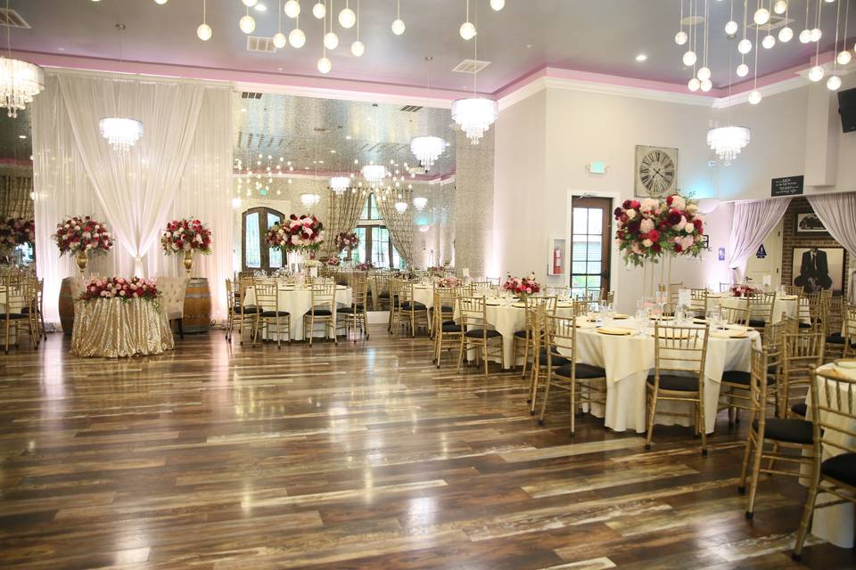 Stairway and Sweetheart table