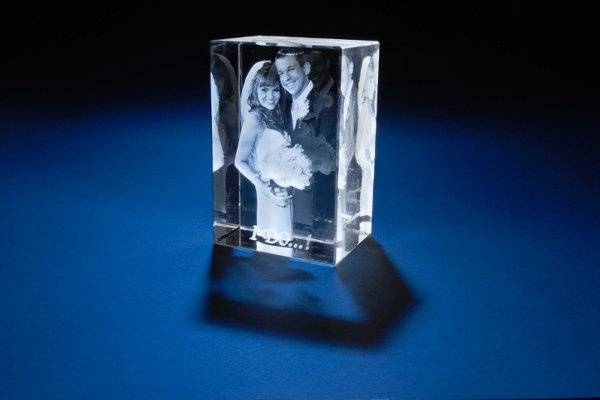 3D Photo Crystal Rectangle For Mom, Photo Engraved Glass - 3D Laser Gifts