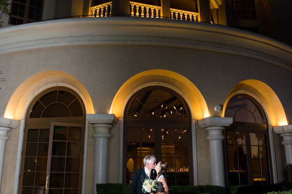 The bride and groom