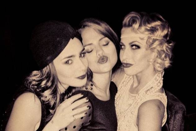 Selena Gomez, Lily Collins, Julianne Hough-- Julianne's Great Gatsby themed 25th Birthday party in Los Angeles.