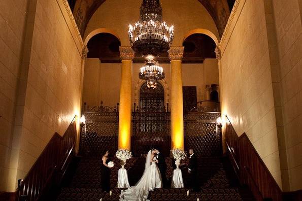 Legendary Los Angeles Park Plaza Hotel wedding.  A great place for a vintage wedding and some amazing photos. This one taken by Branden Wong. Don't forget the vintage Old Hollywood Jazz Band. www.OldHollywoodJazz.com