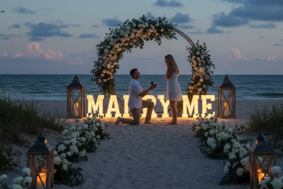 She Said Yes! Seahorse Wedding