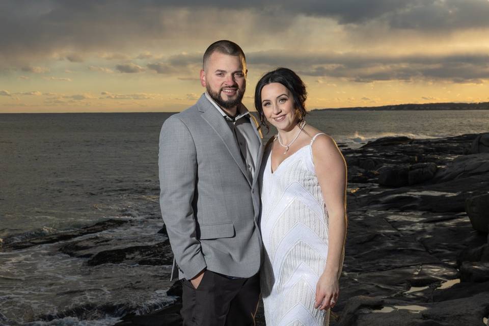 A beach elopement