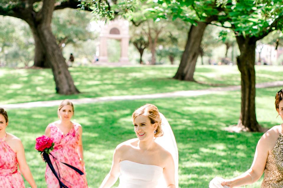 Bride on her way