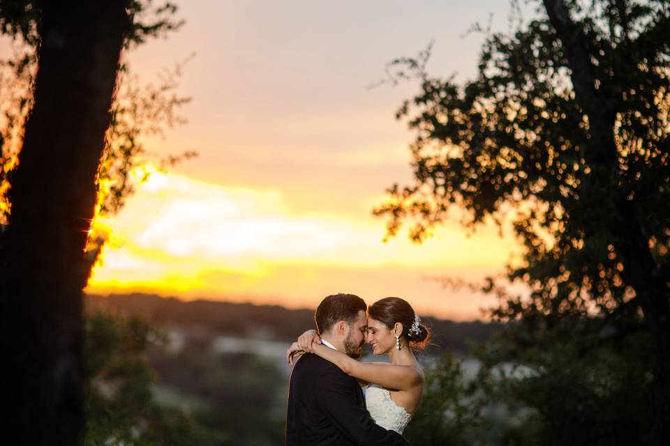 Couple shoot by the sunset