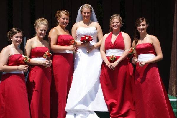 Bride with her brides