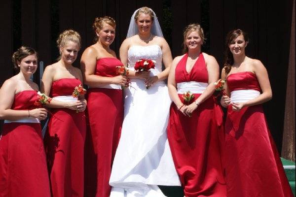 Bride with her brides