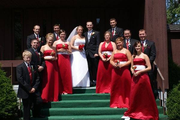 Couple with the bridal party
