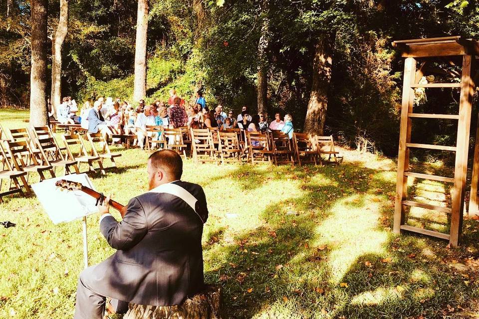 Beautiful farm wedding ceremony