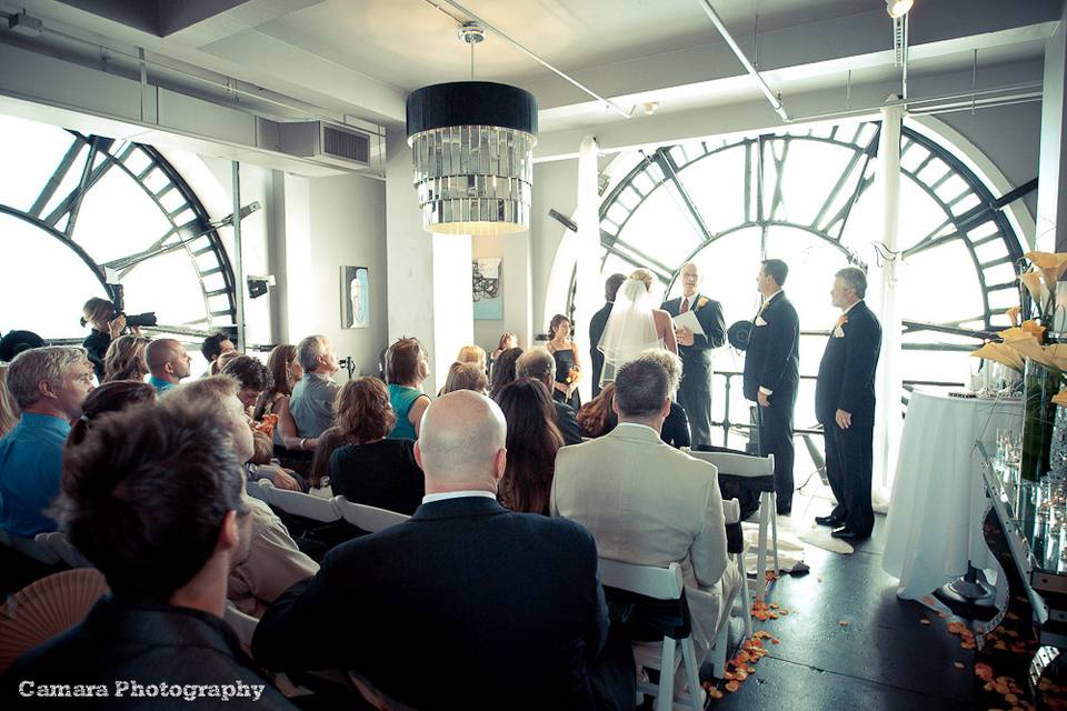 Indoor wedding ceremony