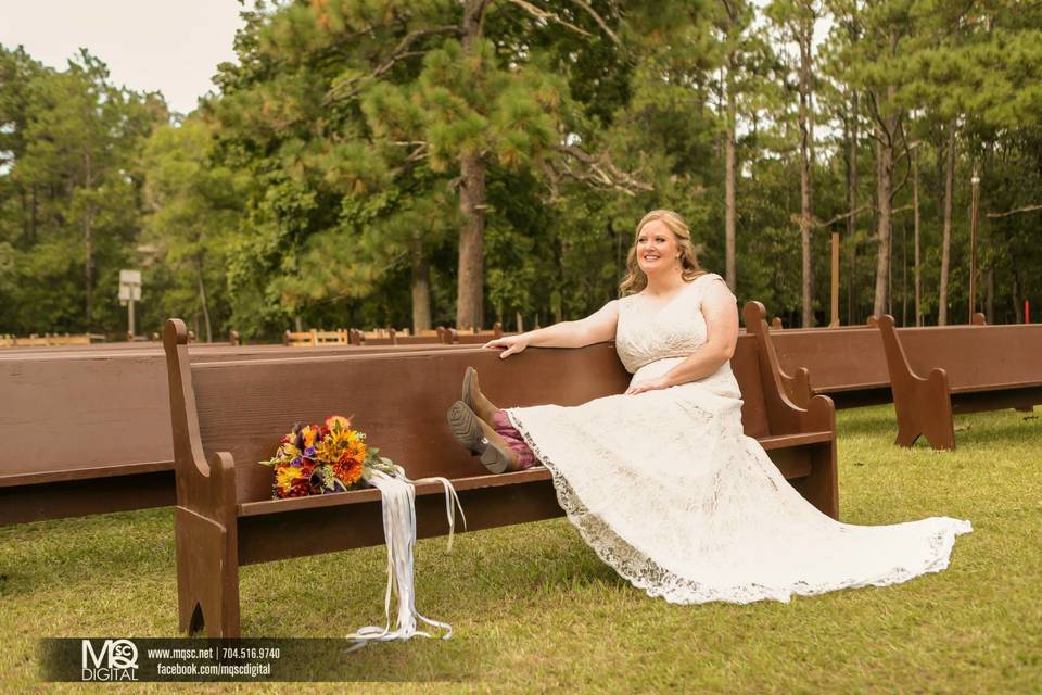 Bride by the lake