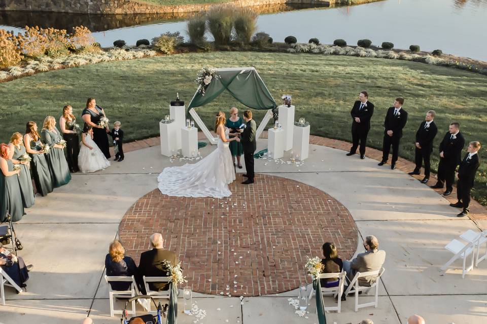 Lakefront Patio Ceremony