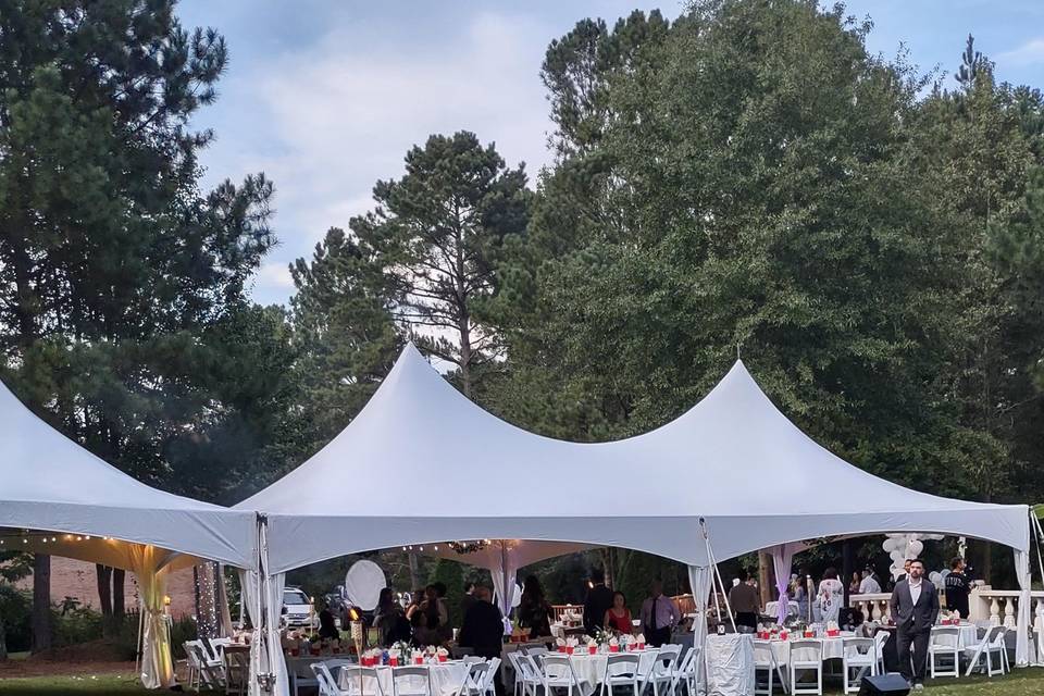 Wedding under a tent