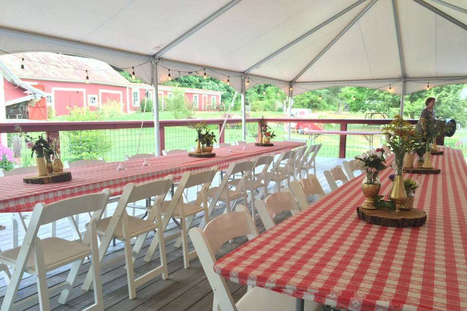 Rehearsal dinner on the deck