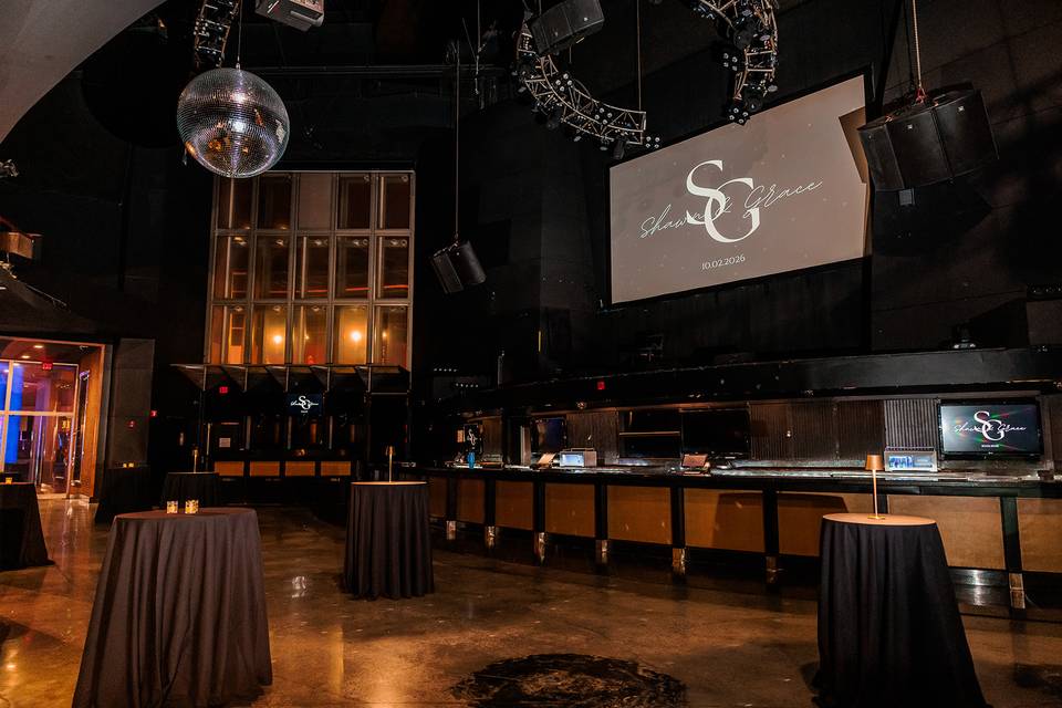 Disco Ball + 25' Screen
