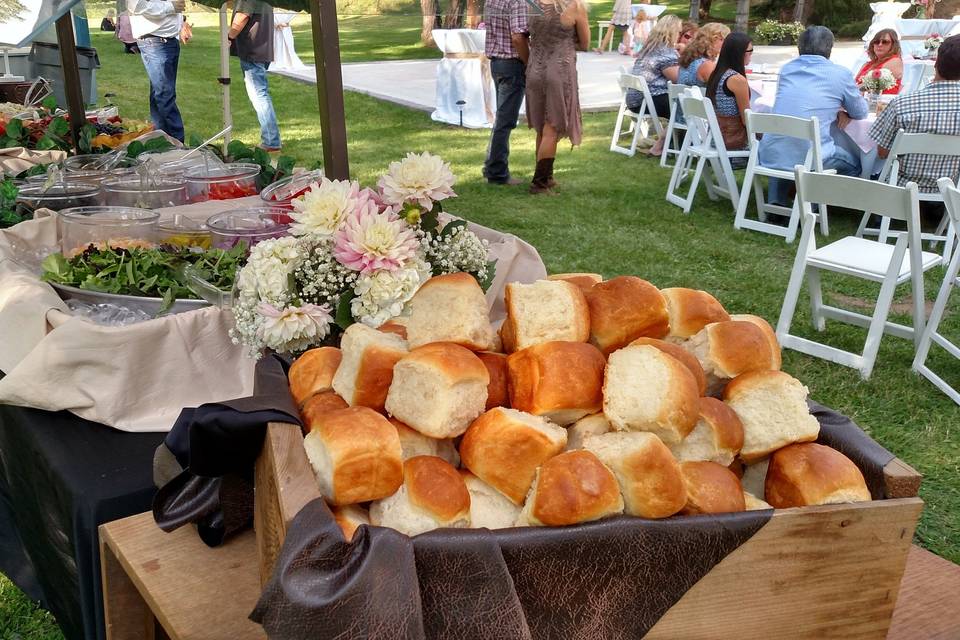 Buffet table