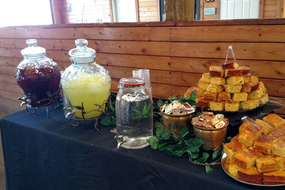 Buffet table