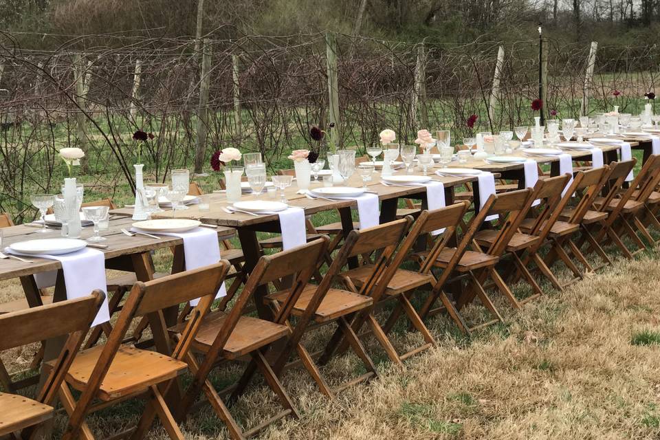 Long table setup