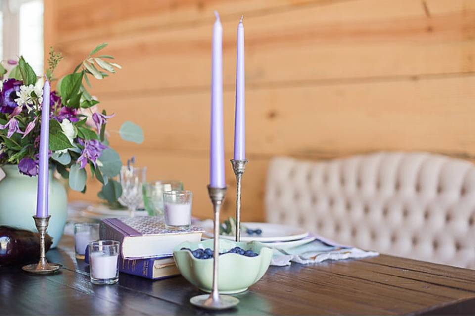 Candles and floral decor