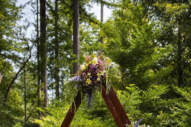 Purple Triangle Ceremony Arch