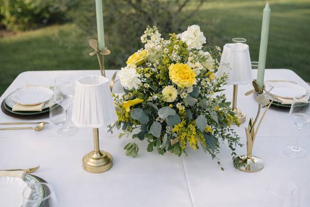 Yellow green centerpiece