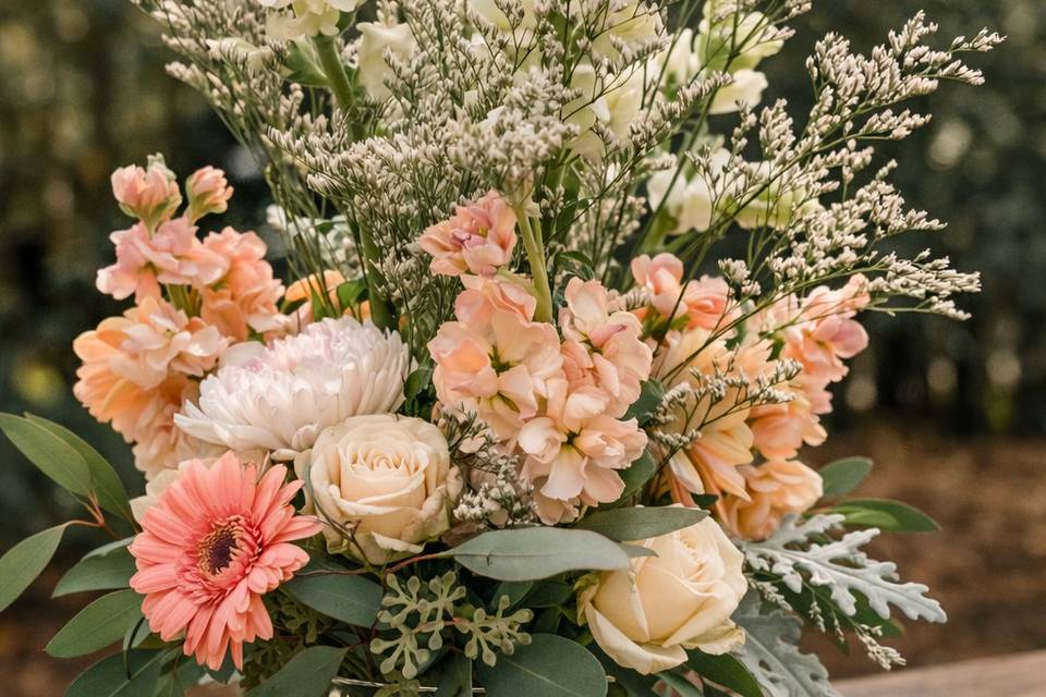 Soft Peach Centerpiece