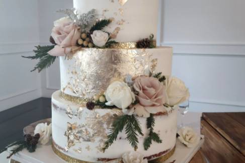 Tiered wedding cake