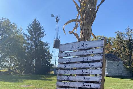 Farm wedding sign