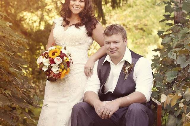 Couple photo in the woods