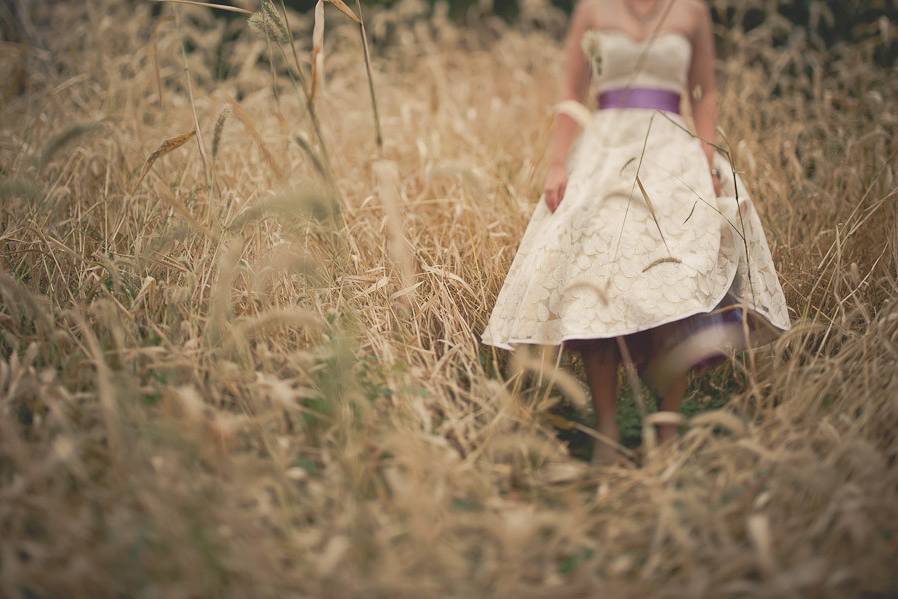 Bride in the fields
