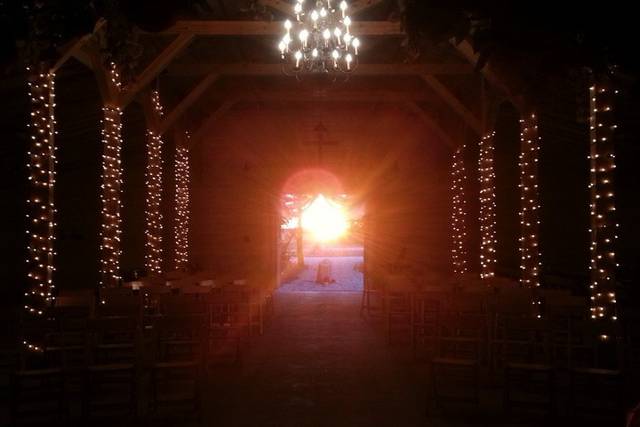 Beautiful sunset are always an option at Cedar Tree Barn.