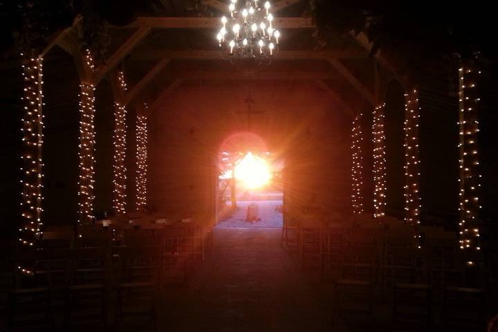Beautiful sunset are always an option at Cedar Tree Barn.