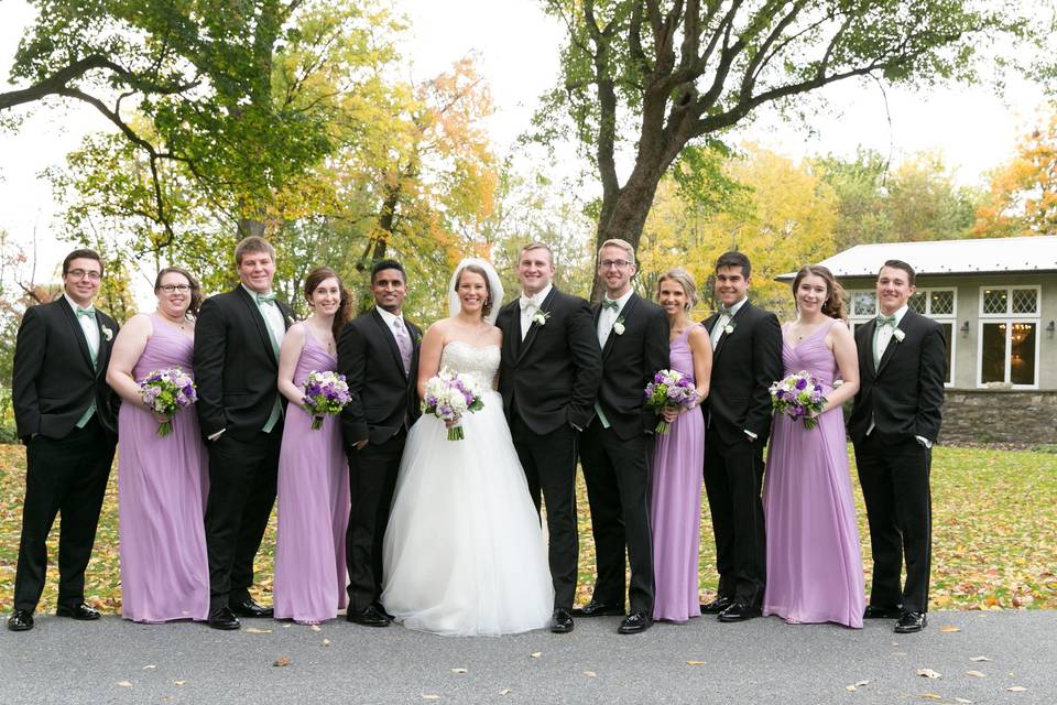 Group photo with the newlyweds