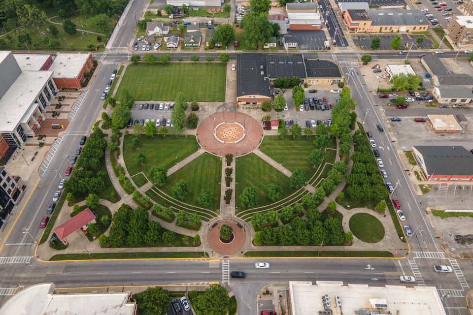 Aerial View Circus Square Park