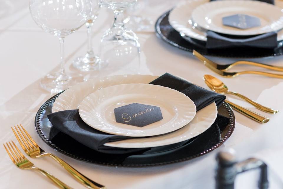 Black & Gold Tableware