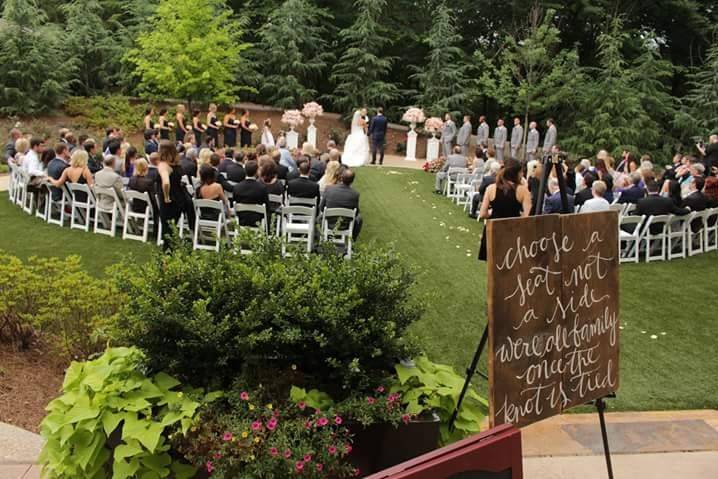 Wedding ceremony area