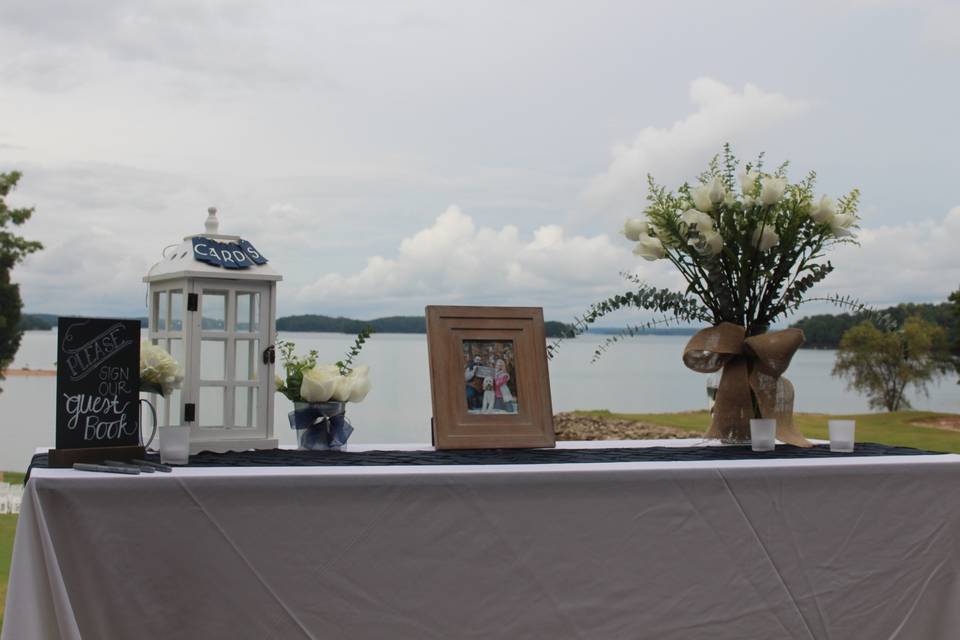 Guest book table