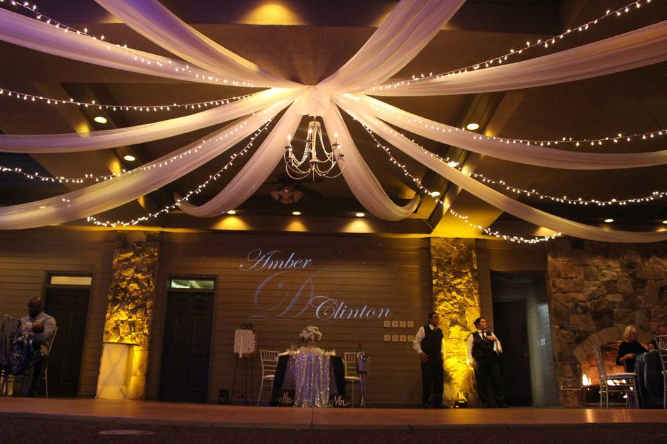 Wedding reception area