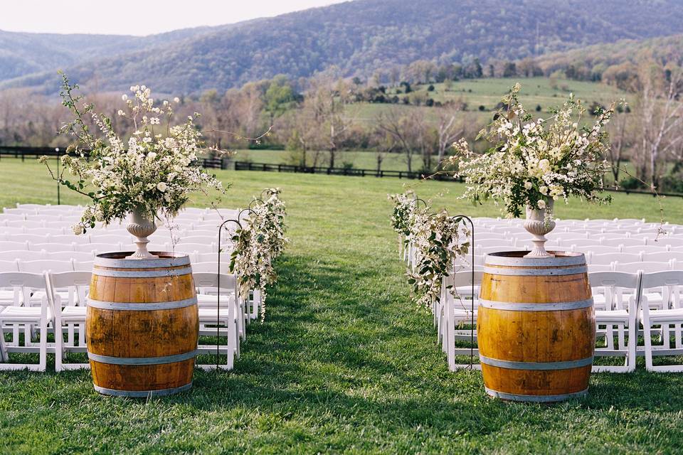 Wedding ceremony setup