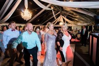 Guests indulge in line dancing