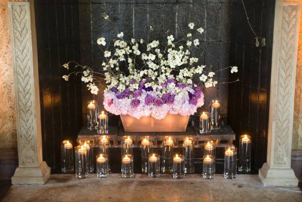 Candlelit and floral decor