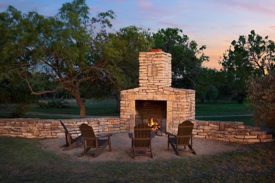 Outdoor lounge space